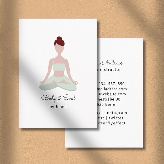 Yoga-Geschäftskarten Visitenkarte