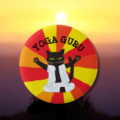 Yoga Geschenk Katzenguru-Enthusiast Meditation Fri Button