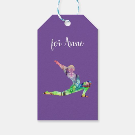 Yoga Geschenkanhänger (Vorderseite)