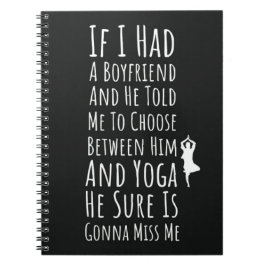 Yoga-Geschenke für Typografie von Frauen für sie Notizblock
