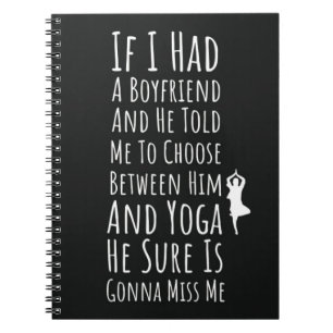 Yoga-Geschenke für Typografie von Frauen für sie Notizblock