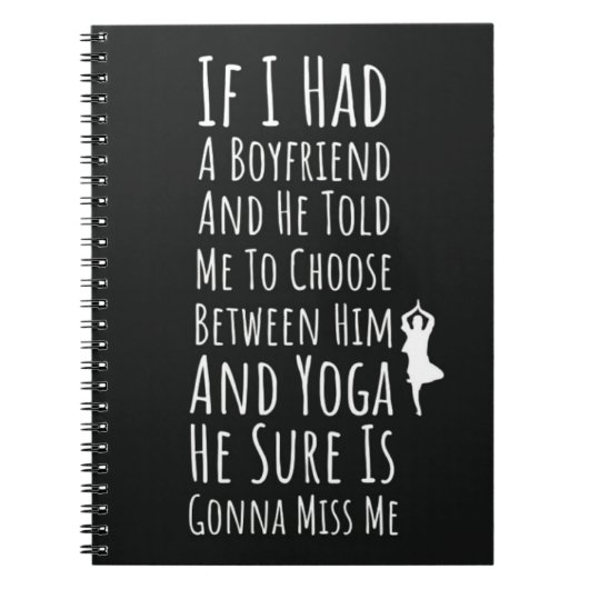 Yoga-Geschenke für Typografie von Frauen für sie Notizblock (Vorderseite)