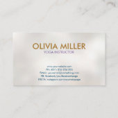 Yoga Gestern und Heute Visitenkarte (Rückseite)