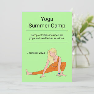 Yoga-Gesundheits-Sonderklasse-Camp-Retreat Einladung