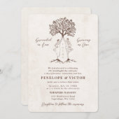 Yoga Gewerkschaft Couple - Beachtheit Trem Pose Einladung (Vorne/Hinten)