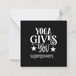 Yoga gibt dir Supermacht Mitteilungskarte