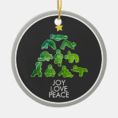 Yoga Gingerbrei Weihnachtsfeiertag Keramik Ornament (Vorne)