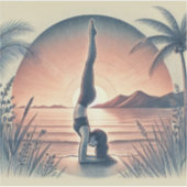 Yoga Girl Aufkleber (Vorderseite)