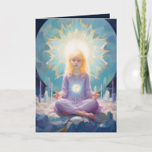 Yoga Girl Crystals Blue Lila Geburtstag