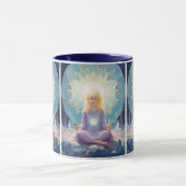 Yoga Girl Crystals Blue Lila Tasse (Zentrum)