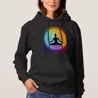 Yoga Girl Female Sun Salutation Meditation Chakra  Hoodie