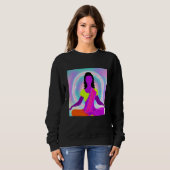 Yoga Girl Female Sun Salutation Meditation Chakra  Sweatshirt (Vorne ganz)