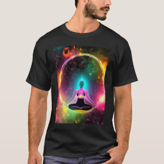 Yoga Girl Female Sun Salutation Meditation Chakra  T-Shirt