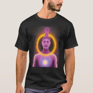 Yoga Girl Female Sun Salutation Meditation Chakra T-Shirt