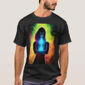 Yoga Girl Female Sun Salutation Meditation Chakra T-Shirt (Vorderseite)