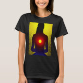 Yoga Girl Female Sun Salutation Meditation Chakra T-Shirt (Vorderseite)