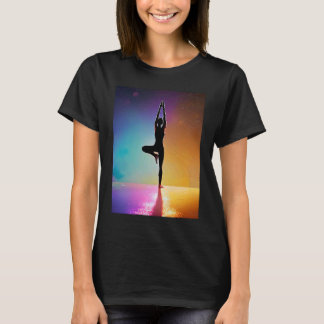 Yoga Girl Female Sun Salutation Meditation Chakra T-Shirt