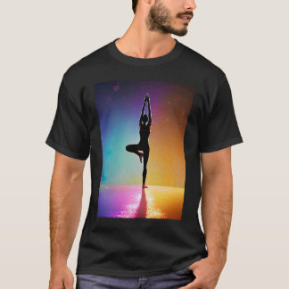 Yoga Girl Female Sun Salutation Meditation Chakra T-Shirt