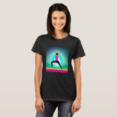 Yoga Girl Female Sun Salutation Meditation Chakra T-Shirt (Vorne ganz)