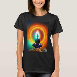 Yoga Girl Female Sun Salutation Meditation Chakra T-Shirt