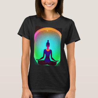 Yoga Girl Female Sun Salutation Meditation Chakra T-Shirt