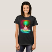 Yoga Girl Female Sun Salutation Meditation Chakra T-Shirt (Vorne ganz)