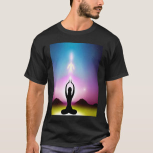 Yoga Girl Female Sun Salutation Meditation Chakra T-Shirt