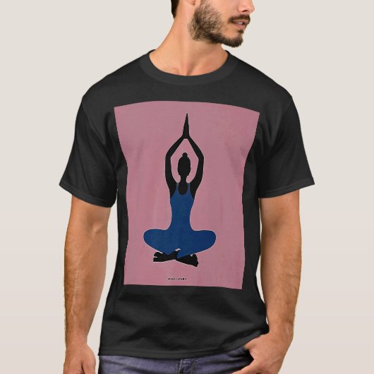 Yoga Girl Female Sun Salutation Meditation Chakra T-Shirt (Vorderseite)