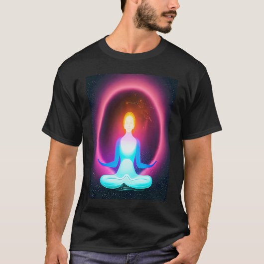 Yoga Girl Female Sun Salutation Meditation Chakra  T-Shirt (Vorderseite)