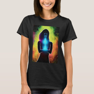 Yoga Girl Female Sun Salutation Meditation Chakra T-Shirt
