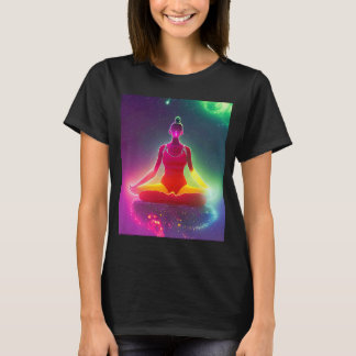 Yoga Girl Female Sun Salutation Meditation Chakra T-Shirt