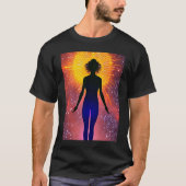 Yoga Girl Female Sun Salutation Meditation Chakra T-Shirt (Vorderseite)