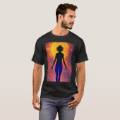 Yoga Girl Female Sun Salutation Meditation Chakra T-Shirt (Vorne ganz)