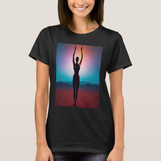Yoga Girl Female Sun Salutation Meditation Chakra T-Shirt