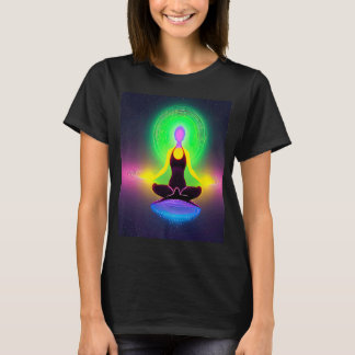 Yoga Girl Female Sun Salutation Meditation Chakra T-Shirt