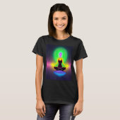 Yoga Girl Female Sun Salutation Meditation Chakra T-Shirt (Vorne ganz)
