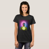 Yoga Girl Female Sun Salutation Meditation Chakra T-Shirt (Vorne ganz)