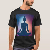 Yoga Girl Female Sun Salutation Meditation Chakra T-Shirt (Vorderseite)