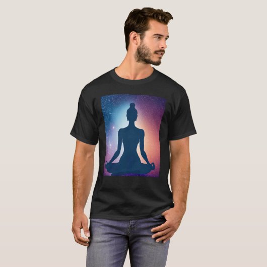 Yoga Girl Female Sun Salutation Meditation Chakra T-Shirt (Vorne ganz)