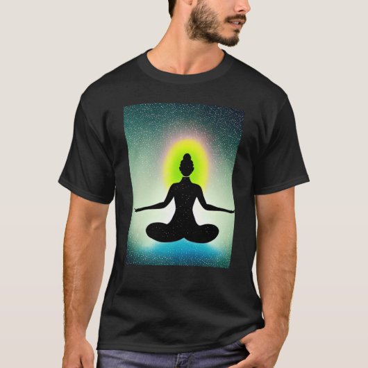 Yoga Girl Female Sun Salutation Meditation Chakra  T-Shirt (Vorderseite)
