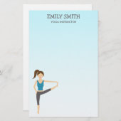 Yoga Girl in der Hand zum Pose Yoga Instructor Briefpapier (Vorne/Hinten)