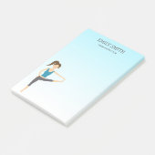 Yoga Girl in der Hand zum Pose Yoga Instructor Post-it Klebezettel (angewinkelt)