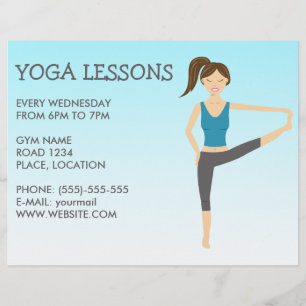Yoga Girl in Hand in Pose Yogakurse Flyer