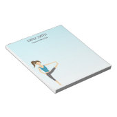 Yoga Girl in Hand zum Toe Yoga Instructor Notizblock (angewinkelt)