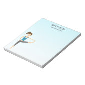Yoga Girl in Hand zum Toe Yoga Instructor Notizblock (Rotiert)