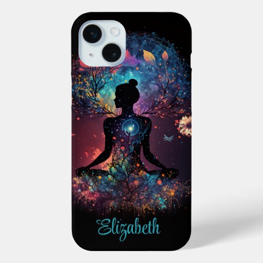 Yoga Girl Individuelle Name Case-Mate iPhone Hülle (Rückseite)