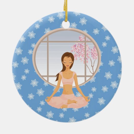Yoga-Girl Keramik Ornament (Hinten)