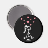 Yoga Girl Magnet (Vorderseite/Rückseite)