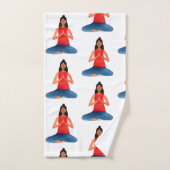 Yoga Girl Meditation Namaste Badhandtuch Set (Handtuch)