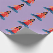 Yoga Girl Meditation Namaste Geschenkpapier (Ecke)